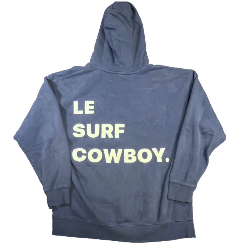 Mens Ping Pong Surf Club Surf Cowboy Hoodie Oversized Navy Medium